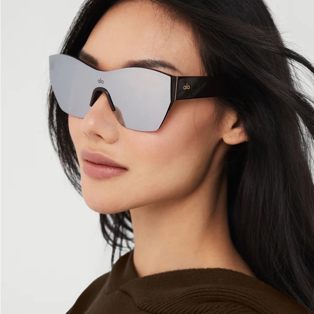 ALO Yoga Black and Silver Sunglasses